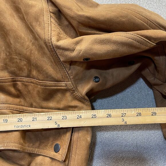 Vintage Genuine Leather Bomber Aviator Flight Jacket Men's Medium Nicole Sarhady - Picture 3 of 12
